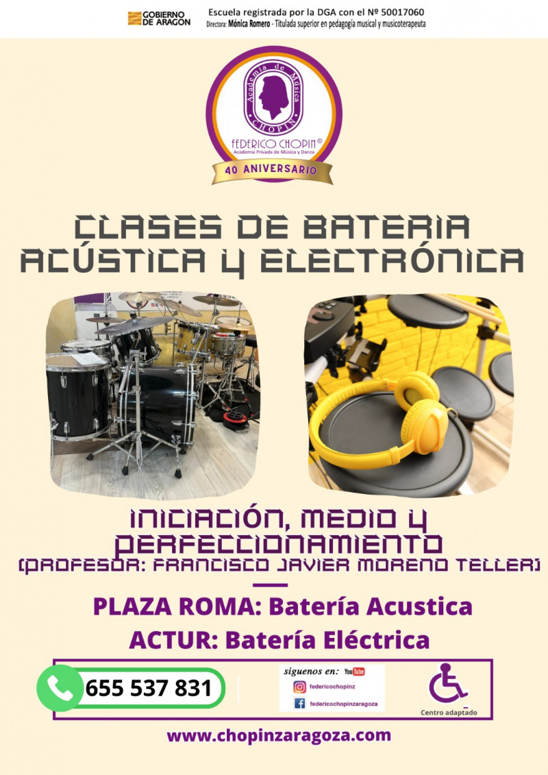 CLASES DE BATERIA PARA TODAS LAS EDADES Y NIVELES