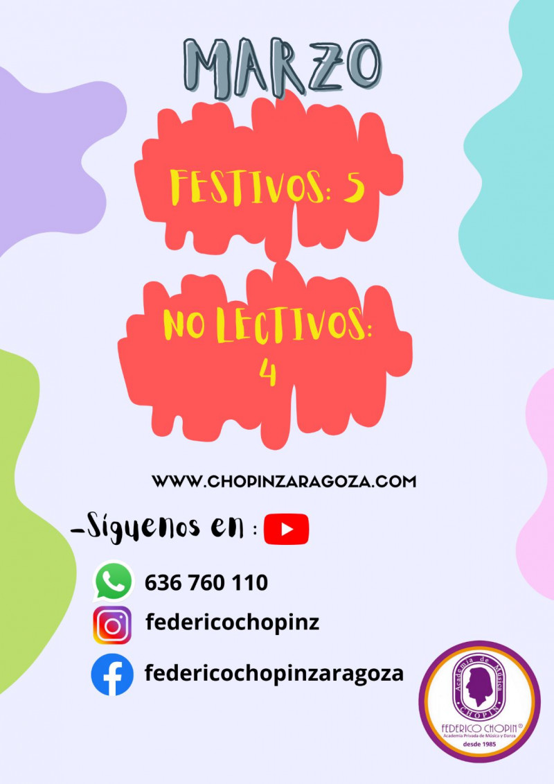 FESTIVO Y NO LECTIVO