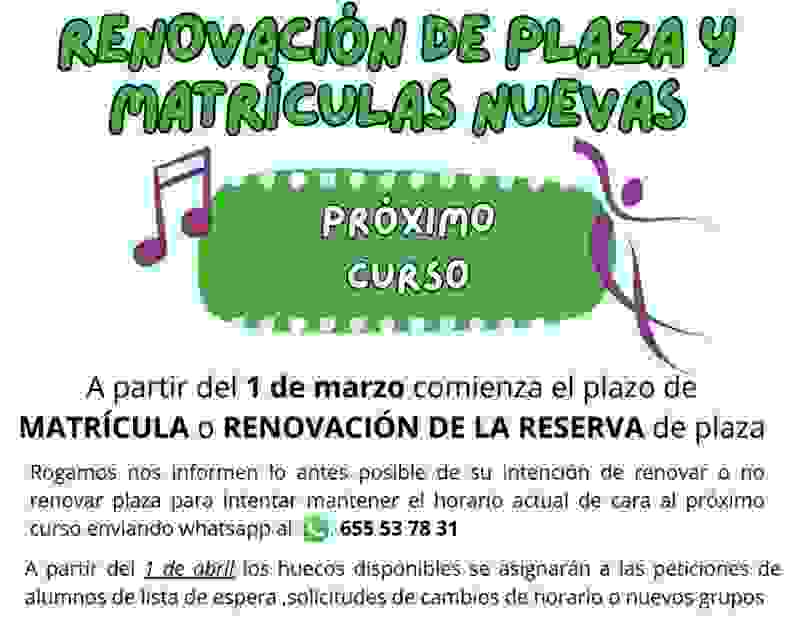 RENOVACION DE MATRICULA