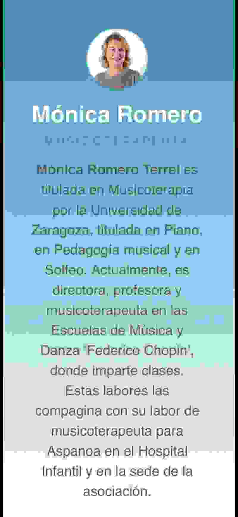 Nuestra directora titulada en Piano ,Solfeo, Pedagogía musical y Musicoterapia Neurológica